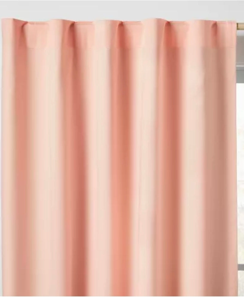 Blackout Curtain 42" x 84" Blackout Twill Solid Kids' Panel Pink