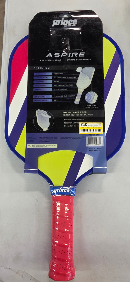 Prince Sports Recreational Series Paddles - Retro Red/Green/Blue