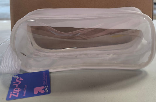 Double Zip Clear Plastic Pouch White - up&up™