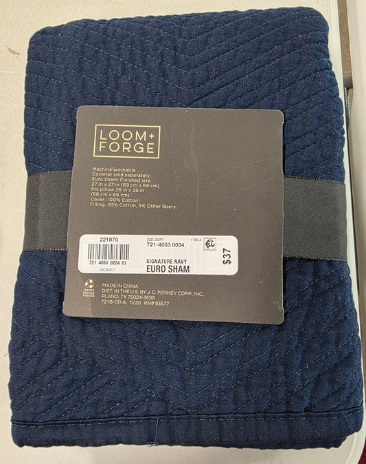 Loom & Forge Euro Sham Navy
