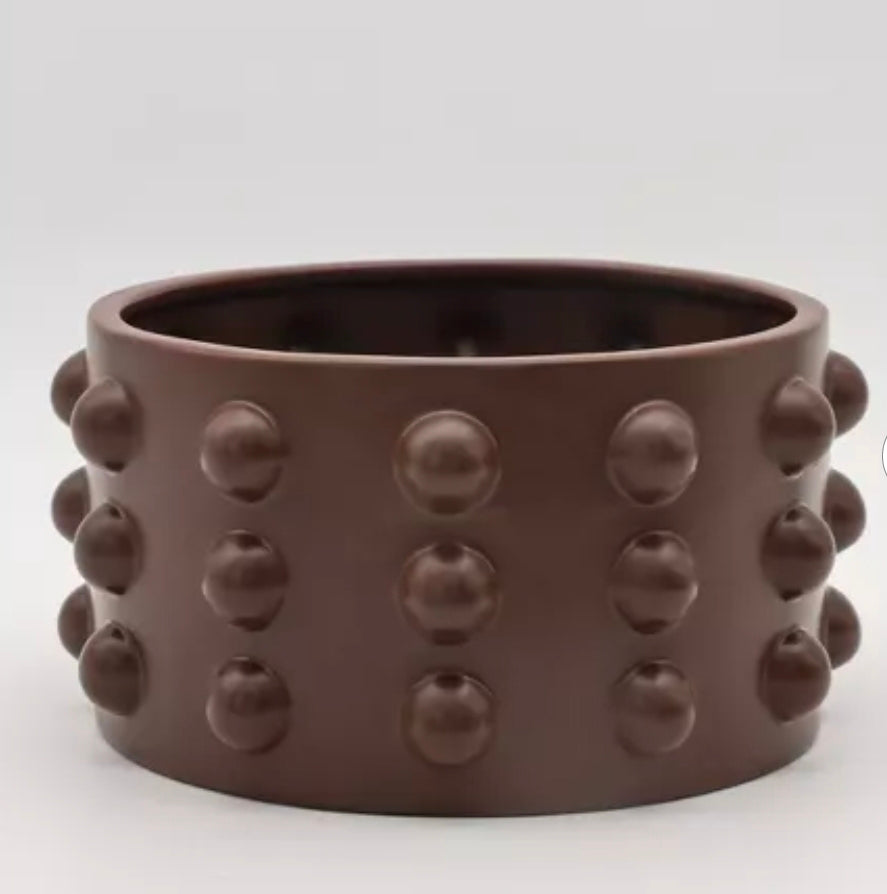 A.I.M 5" Textured Inventive Planter Brown