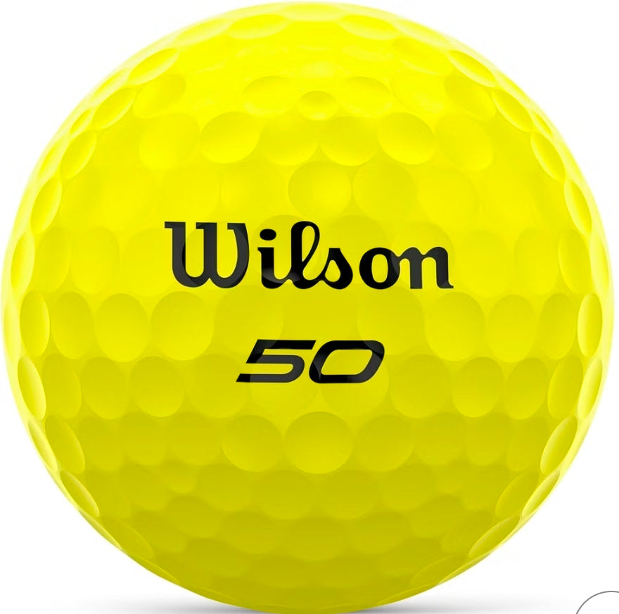 Wilson Fifty Elite Yellow Golf Balls - 12pk