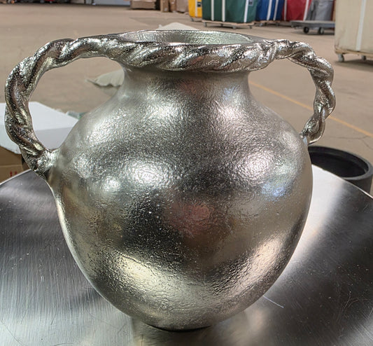 Handled vase silver - AS IS - SOME MINOR COSMETIC FLAWS