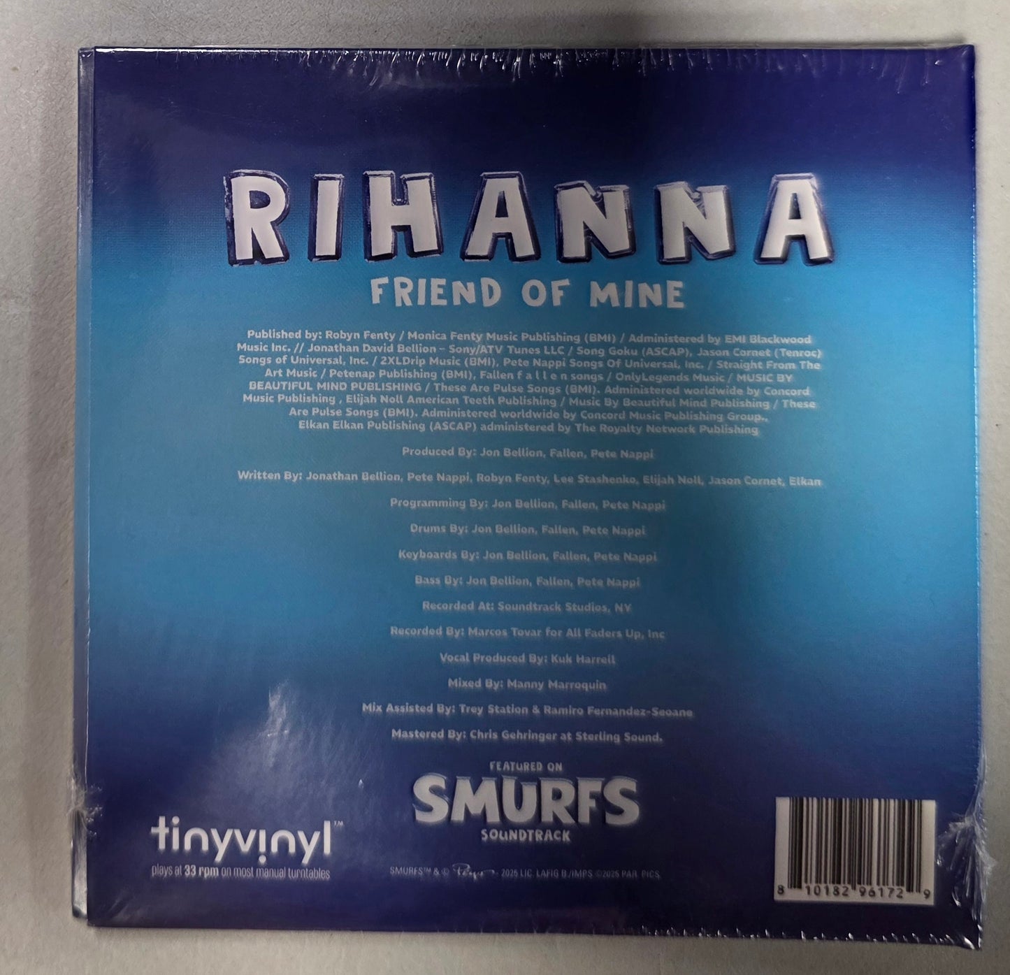 Rihanna Tiny Vinyl Edition - Friend Of Mine/Friend Of Mine (vinyl 4 inch)