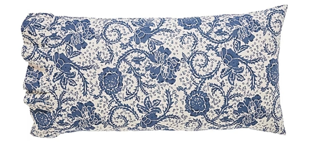 VHC Brands Dorset Navy Floral Pillowcase Set of 2 King