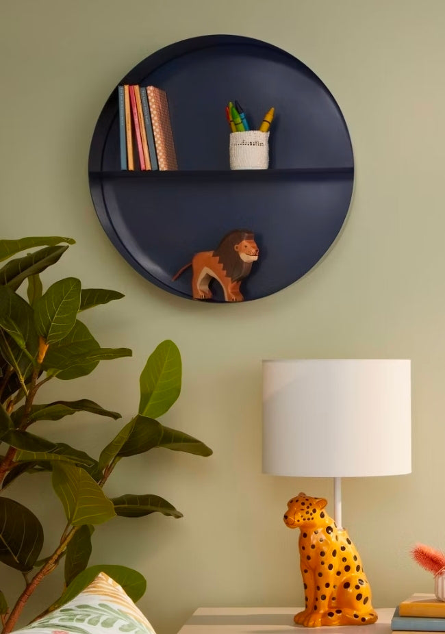 Metal Round Kids' Shelf Navy - Pillowfort™