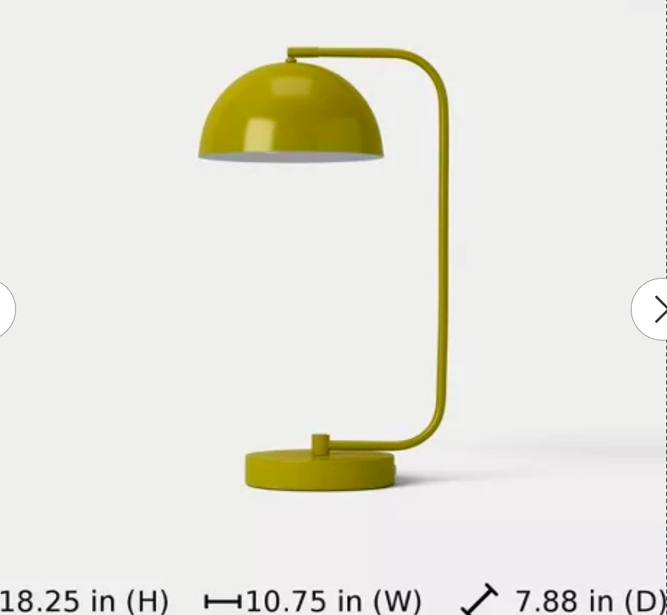 Glossy Metal Table Lamp Green - Room Essentials AS-IS