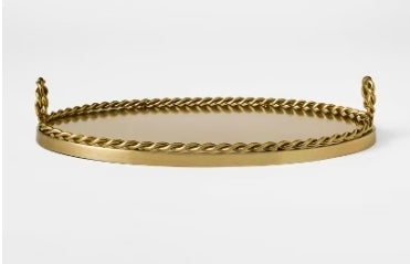 Metal Braided Oval Decorative Tray - Threshold™ designed with Studio McGee AS-IS
