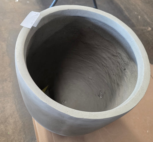 Concrete Outdoor Planter Pot Cement Gray 17"x17"x21.7 AS-IS PICKUP ONLY