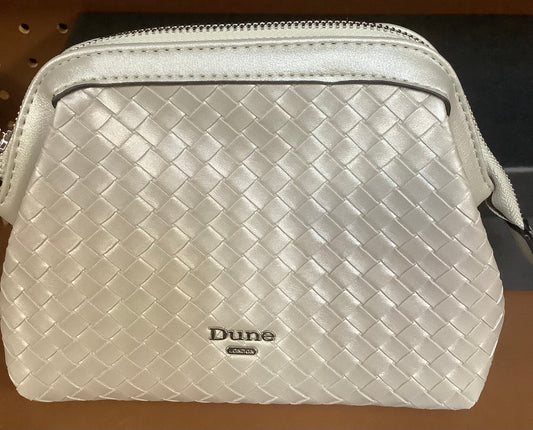 Dune London Silver woven cosmetic bag