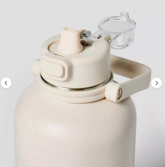 64 fl oz Stainless Steel Pop-Up Chug Sport Bottle White -  Minor Cosmetic Damage (see pictures)