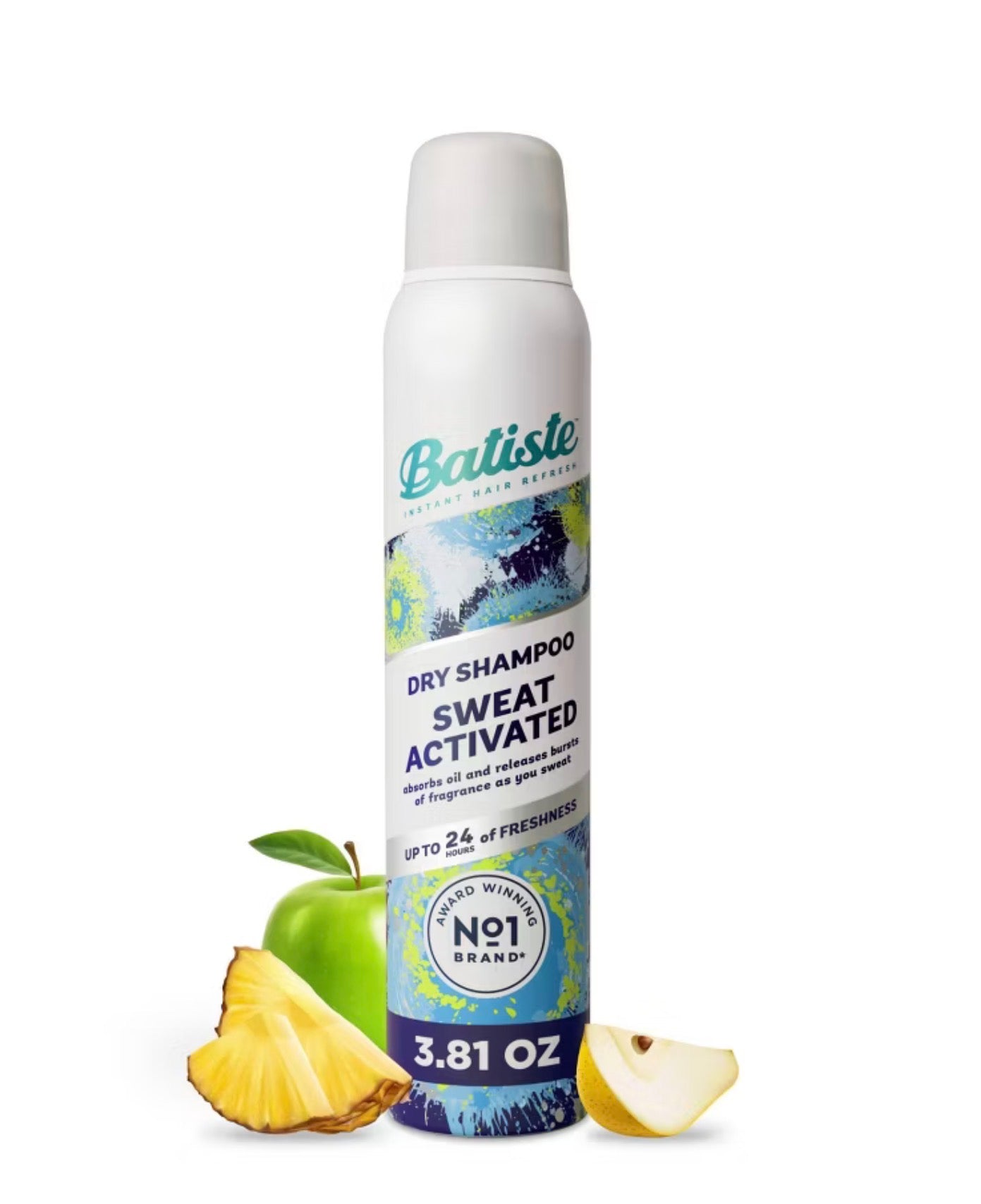 Batiste Sweat Activated Dry Shampoo - 3.81oz: All Hair Types, Basic Cleansing, Daily Use, Aerosol Form