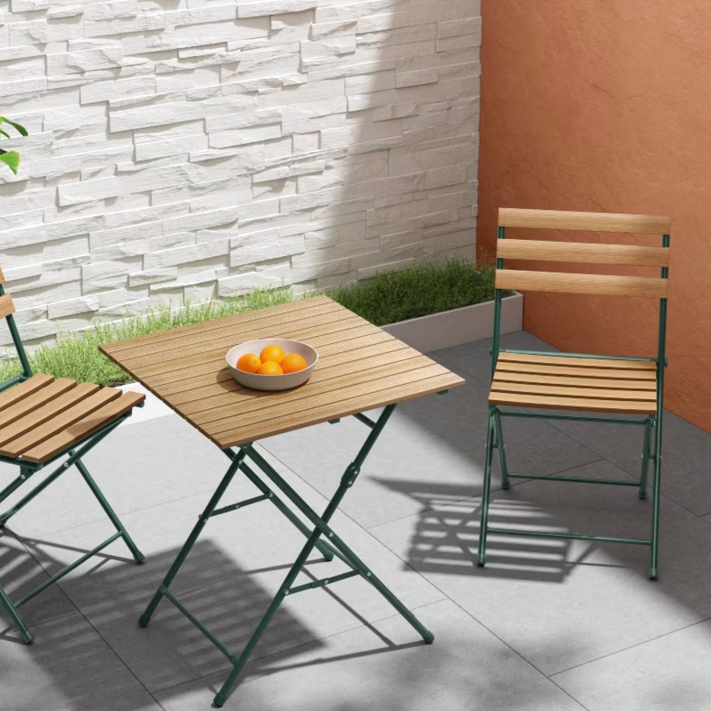 THRIFTY 70 - Square Casual Traditional Patio End Table Green - Open Box - DAMAGED(See Pictures)- FINAL SALE- NO RETURNS - AS IS - FOR PICKUP ONLY