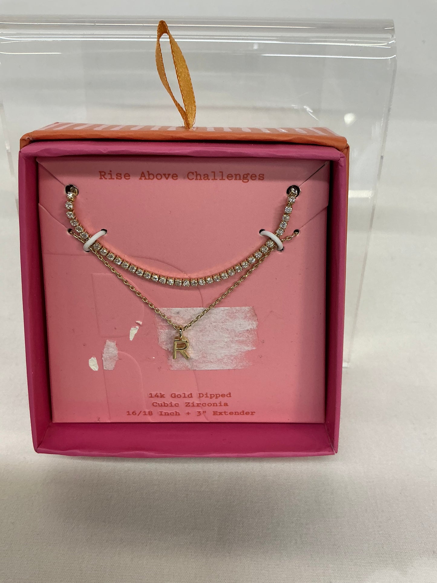 Gold Initial Necklace (AND) - Damaged Packaging (See Pictures)