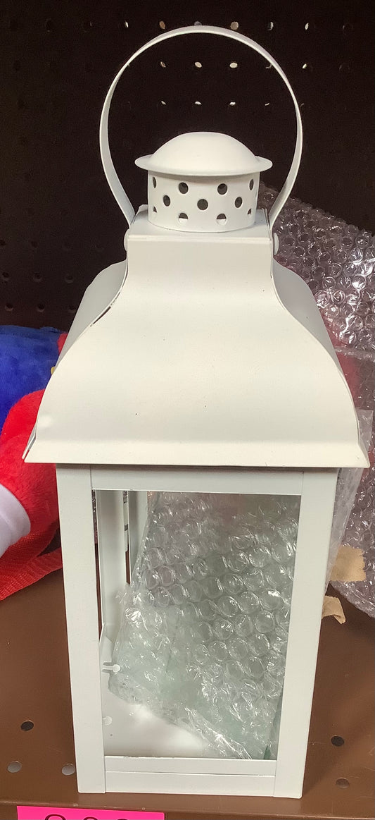 White Gable Lantern Glass-Glass included