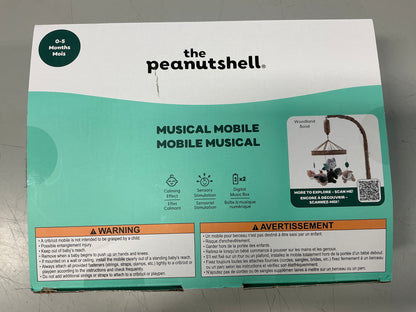 The Peanutshell Whimsical Woodland Baby Musical Crib Mobile - Open Box (see pictures)