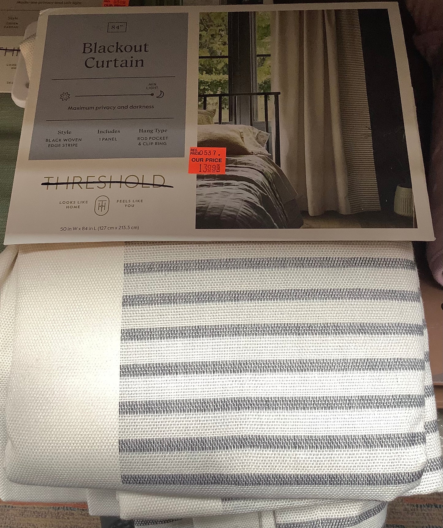 (Clearance) FINAL SALE 84”BLACKOUT CURTAIN 1-PANEL