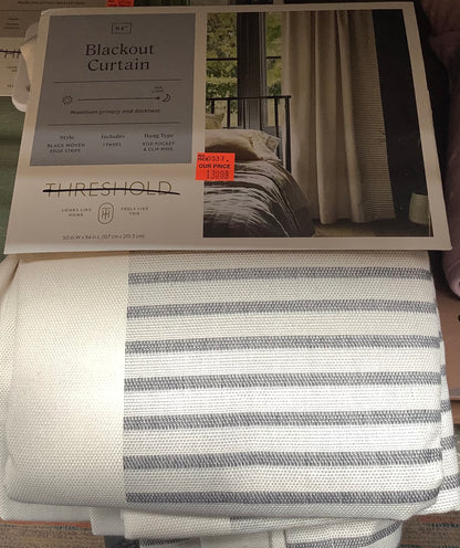 (Clearance) FINAL SALE 84”BLACKOUT CURTAIN 1-PANEL