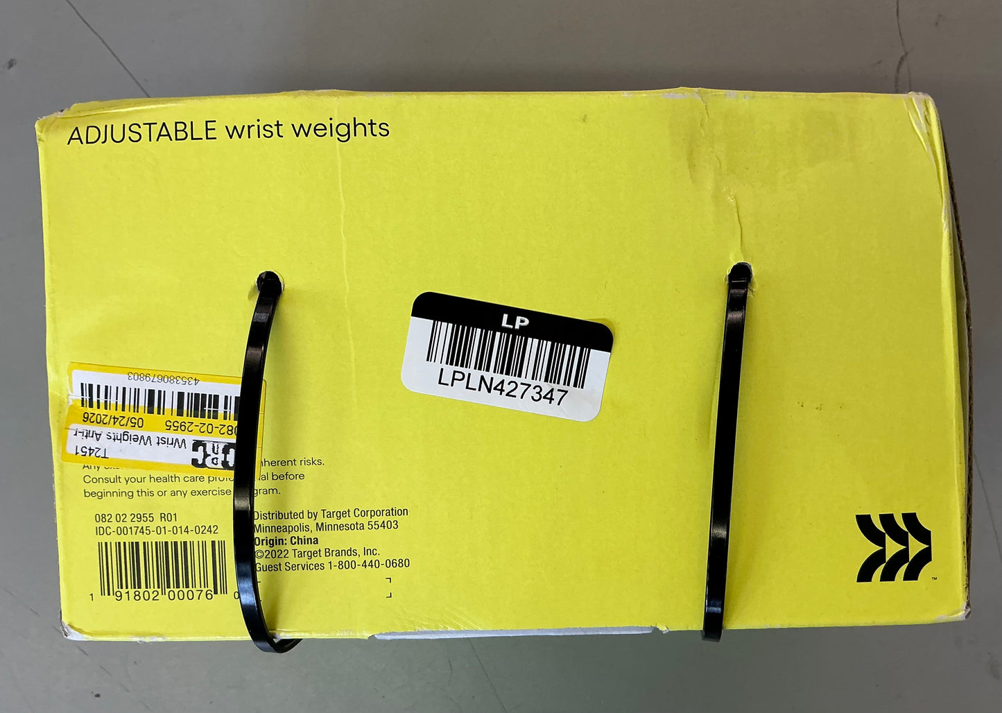 Wrist Weights Anti-microbial 1.5lbs (MISSING 1 WEIGHT, see pictures) - Open Box