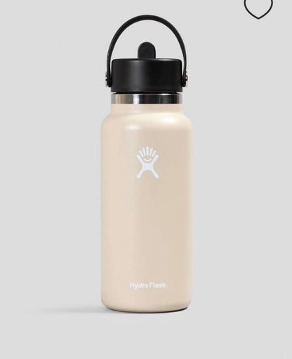 Hydro Flask - 32 oz Wide Mouth Water Bottle with Flex Straw Cap - Minor Cosmetic Damage - May Be Missing Packaging (see pictures)