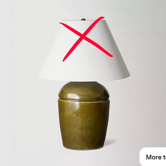 Medium High Gloss Ceramic Table Lamp - Green - Threshold™ designed with Studio McGee - Ous of Box - Missing Shade - Minor Cosmetic Damage (see pictures) - FOR PICKUP ONLY
