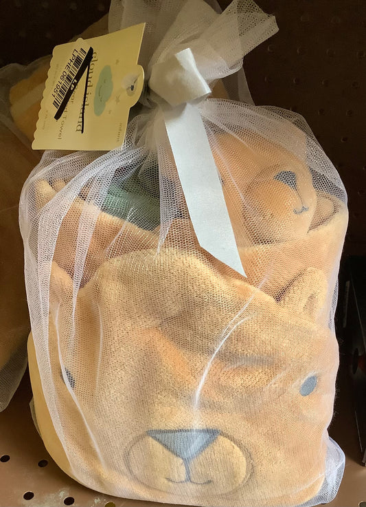 (Clearance)FINAL SALE Baby 6pk Bath Towel Gift Bundle-Bear