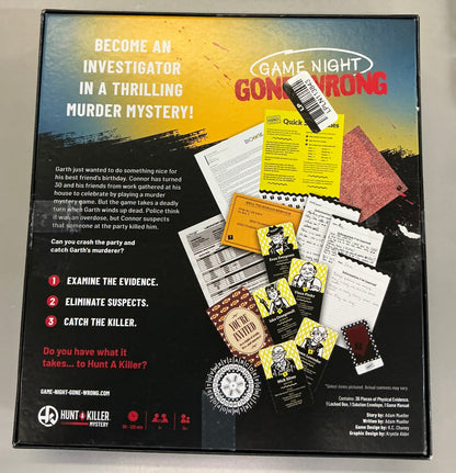 Hunt A Killer Game Night Gone Wrong Board Game - OPEN BOX (see pictures)
