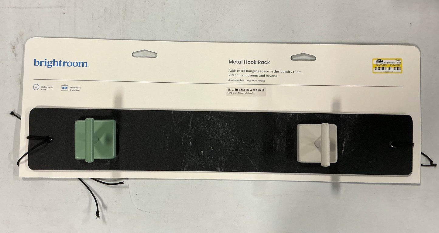 Magnetic Bar - Brightroom™ - Missing 2 Hooks ( see pictures) - Some Slight Cosmetic Damage Due to Shipping