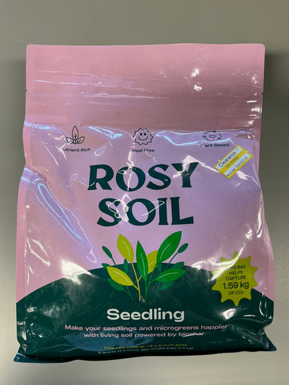 Rosy Soil Mix - Organic Peat Free Soil with Biochar for Strong Growth & Flavor, Well Draining Potting Mix, 4 qt - FOR PICK UP ONLY