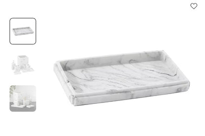 Avanti Helena Marble Vanity Tray - minor cosmetic imperfections (see pictures) - AS IS