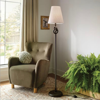 Metal Ring Floor Lamp - Back - Out of Box - Minor Cosmetic Damage (see pictures)