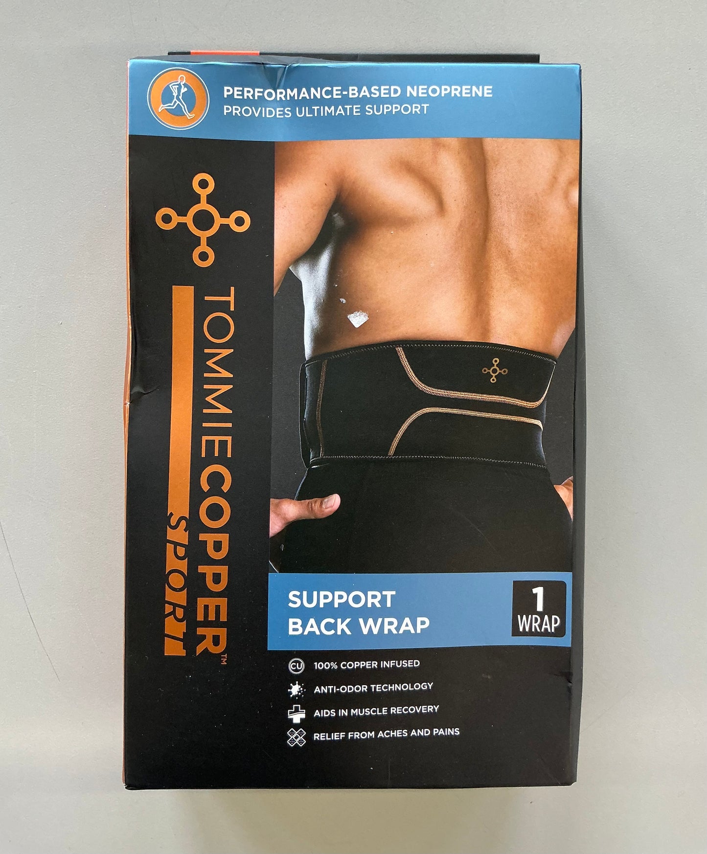 Tommie Copper Sport Comfort Back Brace - L/XL: Polyester & Spandex Support - Damaged Box (see pictures)