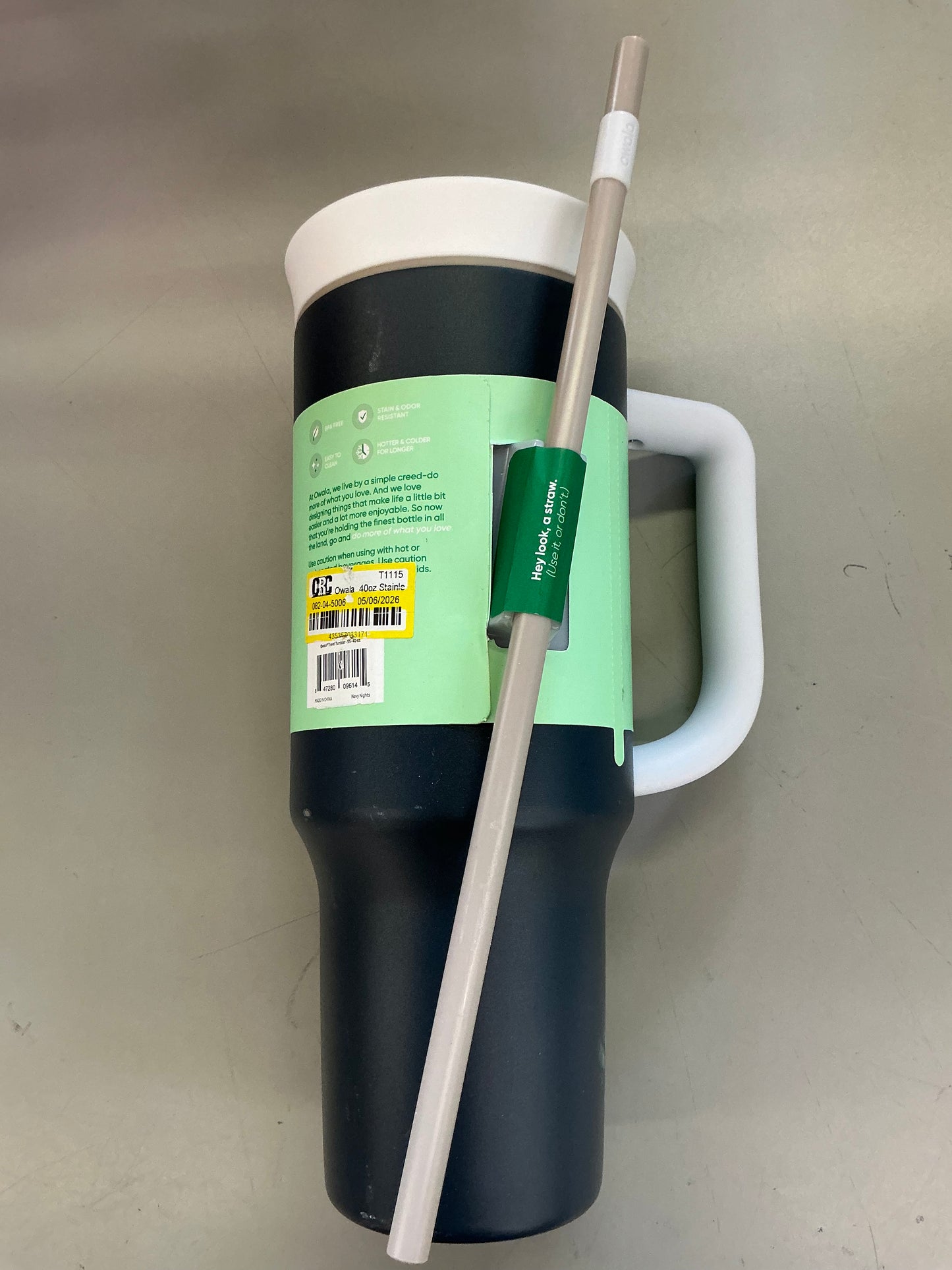 Owala 40oz Stainless Steel Straw Tumbler - SOME MAY BE MISSING STRAW - MINOR COSMETIC DAMAGE (see pictures)