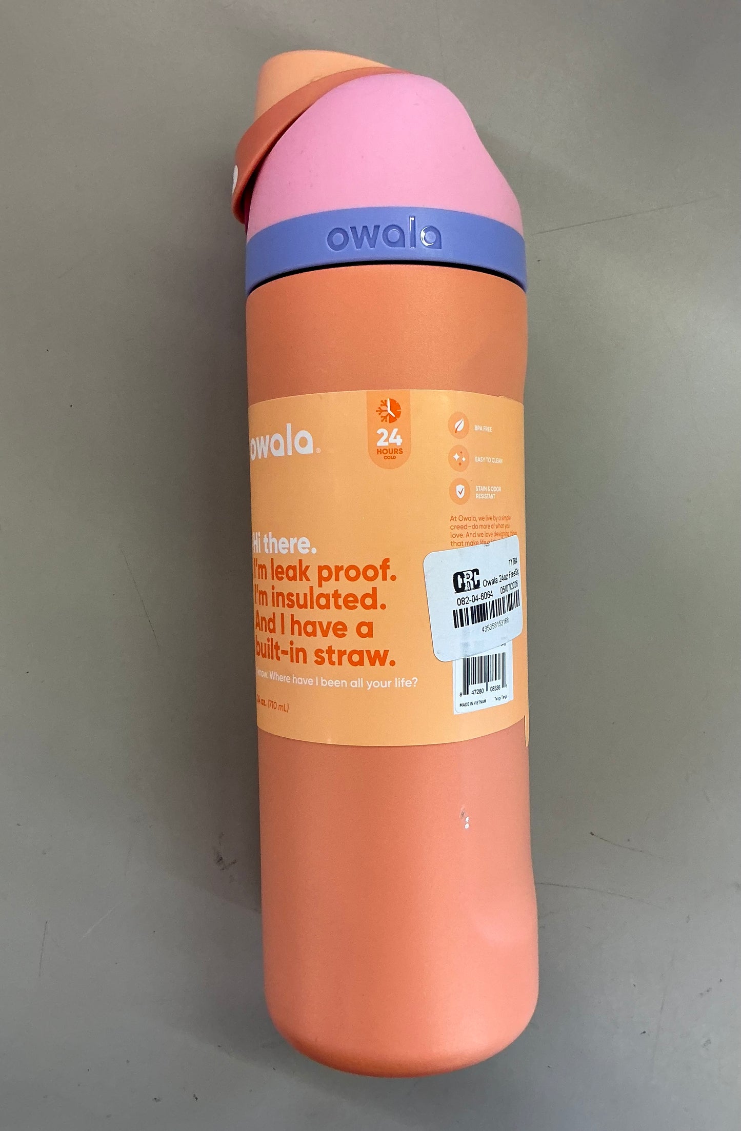 Owala 24 fl oz FreeSip Stainless Steel Water Bottle - MINOR COSMETIC DAMAGE (see pictures)