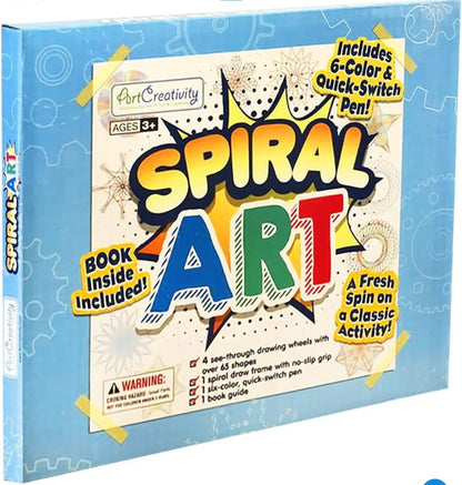 Spiral Drawing Art Set - 7 Piece Kit - Includes 6-in-1 Color Pen, Drawing Templates and Sketching Pad