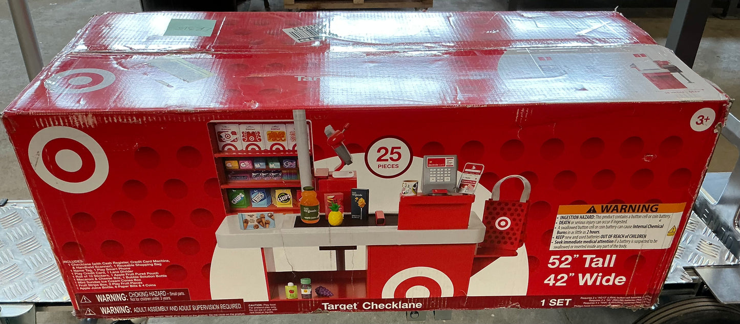 Target Toy Checklane: Pretend Shopping Accessories, Play Money, Toy Cash Register, Batteries Required, Ages 3+ - OPEN BOX