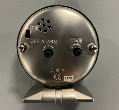 Westclox Silver Metal Alarm Clock - Out of Box