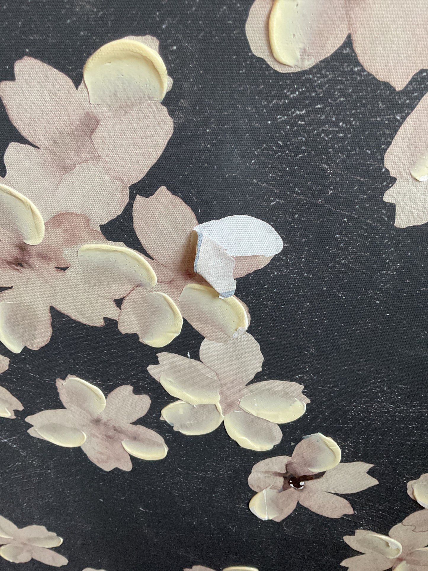 30" x 36" Ditsy Floral Framed Canvas Natural