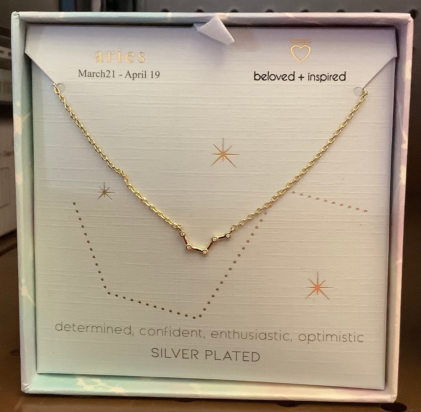 SILVER PLATED ARIES NECKLACE
