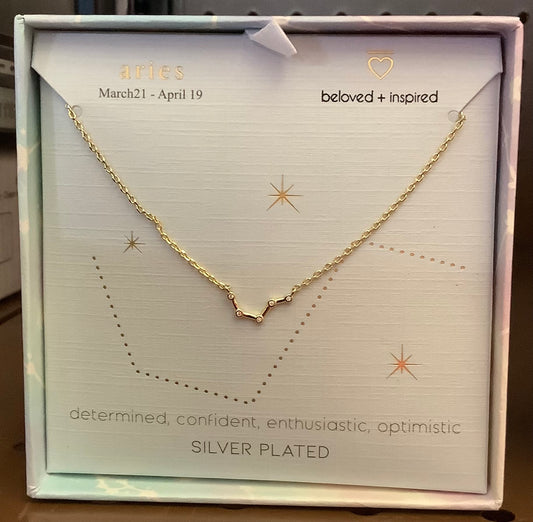 SILVER PLATED ARIES NECKLACE