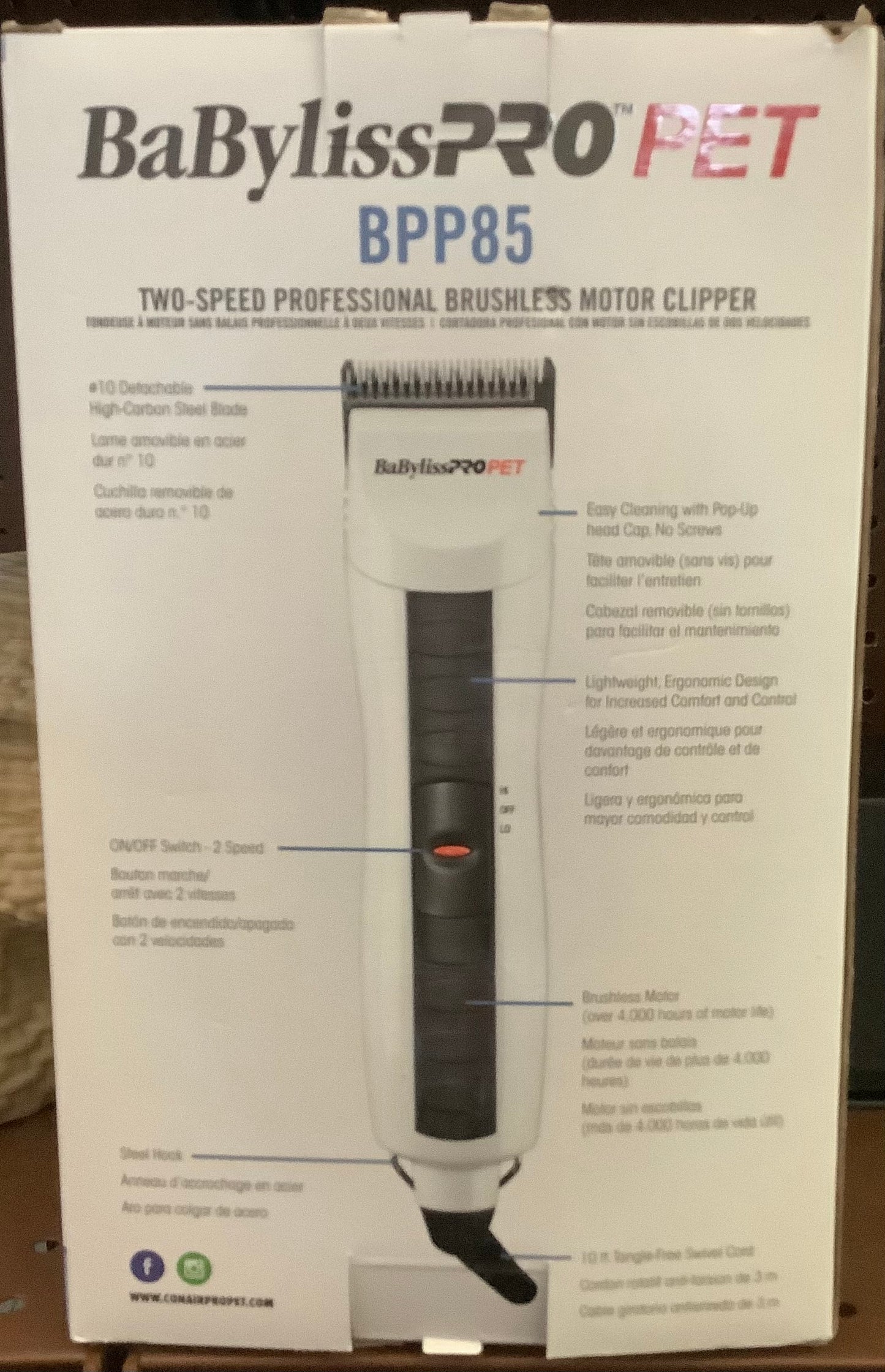 BaByliss Pro Pet Two-Speed Professional Brushless Motor Clipper