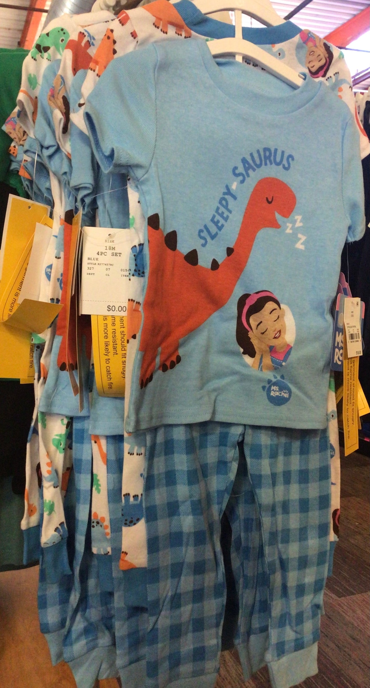 Ms. Rachel Pajama set - 4 pc - Size 18M
