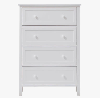 Bailey White 4-drawer Chest - Minor Cosmetic Damage (see pictures)