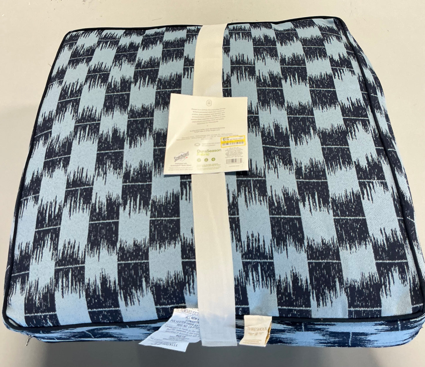 Ikat Woven Deep Seat Cushion Set - Light Blue/Navy - Threshold™ - Damaged Packaging (see pictures) - FOR PICKUP ONLY