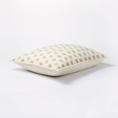 1 Standard Lofty Cotton Slub Woodblock Print Floral Quilt Sham - White/Mauve – Threshold™ designed with Studio McGee: OEKO-TEX Certified