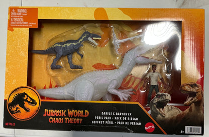 Jurassic World Peril Pack Darius, Baryonyx & Monolophosaurus Action Figure Set