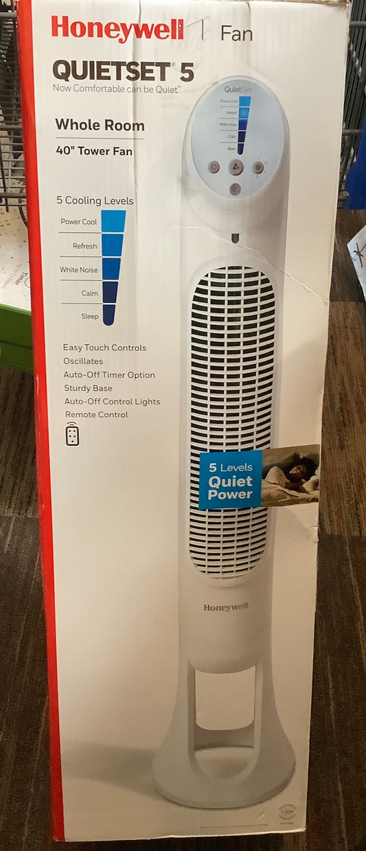 Honeywell QuietSet 5 Speed Oscillating Tower Fan White
HYF260W: Standing Floor Fan, Quiet Cooling, Programmable Timer