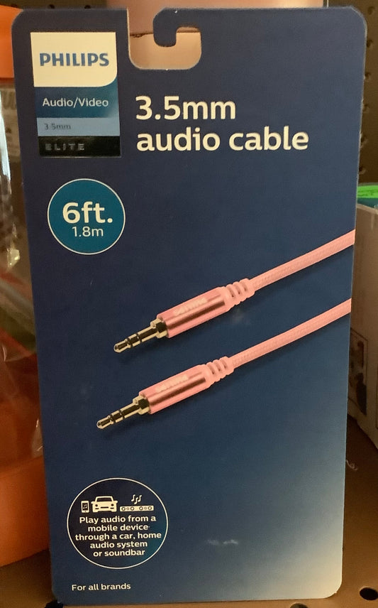 Philips 3.5mm Audio Cable 6ft