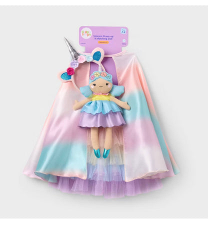 25.7" Unicorn 2 Dress-Up 3 with Doll 4pc Set - Gigglescape™