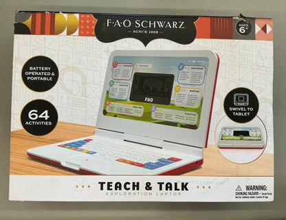 FAO Schwarz Teach & Talk Exploration Laptop - Damaged Box